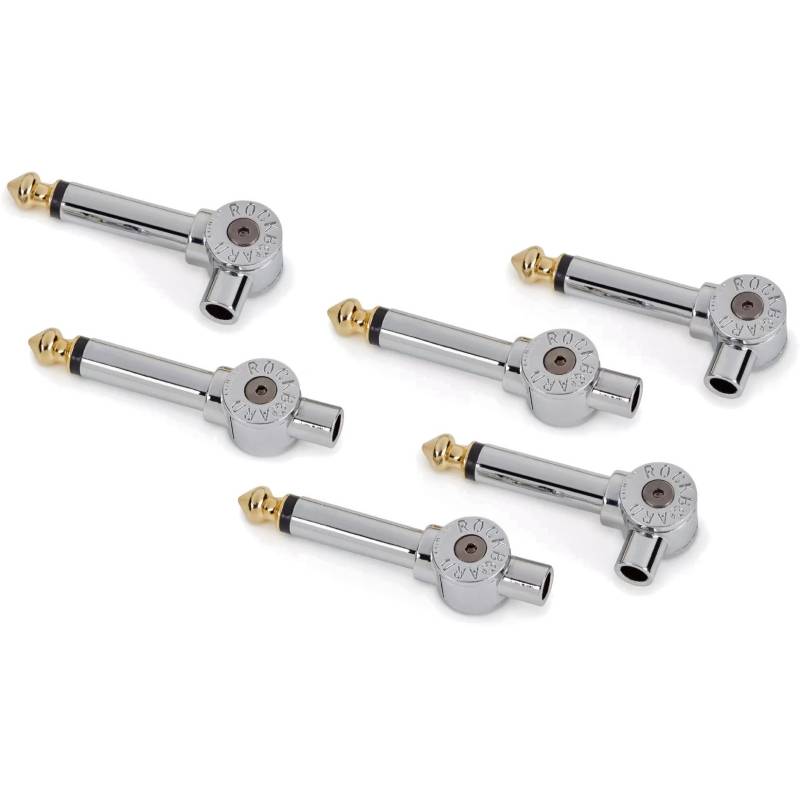 RockBoard PatchWorks Solderless Plugs (6x Chrome-Plated 6.3mm Jack) von RockBoard