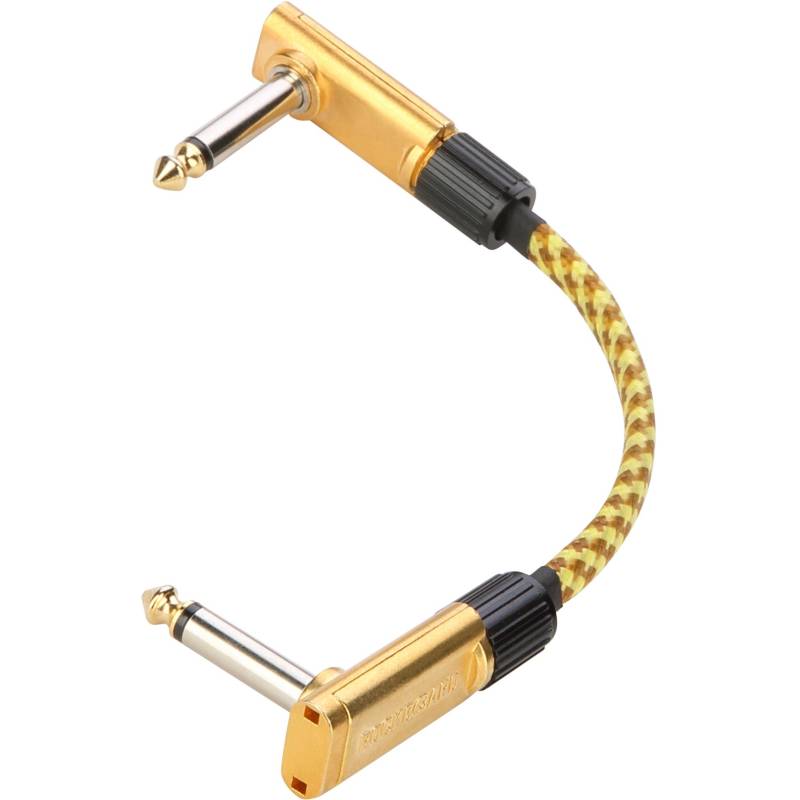 RockBoard Tweed Series Flat Patch Cable, 10cm (Vintage) von RockBoard