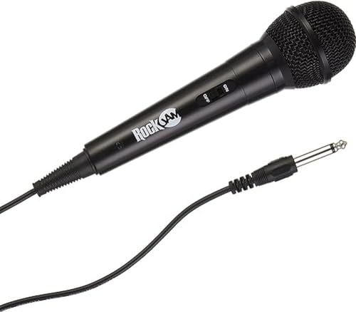 RockJam Karaoke Microphone Wired Unidirectional Dynamic Microphone with Three Metre Cord - Black von RockJam