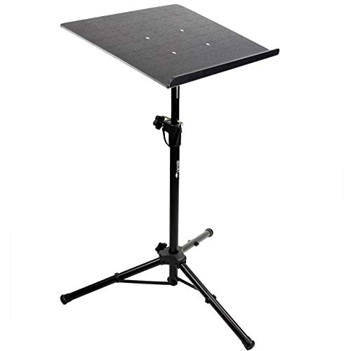 RockJam RJLP3 Heavy Duty Projector Stand Laptop Stand or Temporary Standing Desk with Tripod Body and Textured Plate von RockJam