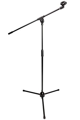 RockJam RJMS100 Boom Microphone Stand with Microphone Clip Black von RockJam
