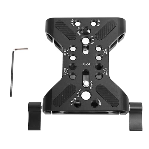 RockVOQRN 15 mm Rail Camera Base Plate Professional Double Hole Pipe Quick Release Plate Camera Mounting Baseplate Photography Accessories RockVOQRN 15 mm Rail Camera Base Plate Professional Double Hole Pipe Quick Release Plate Camera Mounting Baseplate Photography Accessories von RockVOQRN