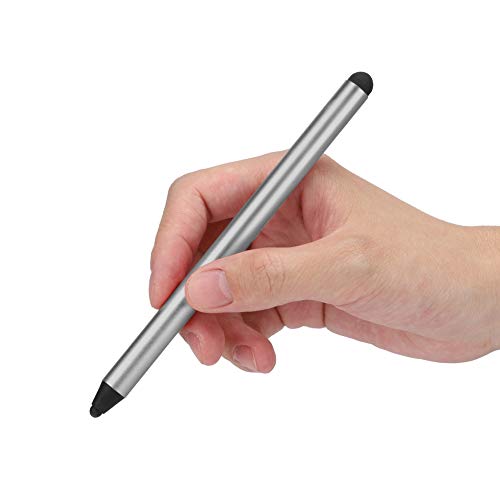 RockVOQRN Dual Use Stylus, Universal Capacitive Touch Screen Stylus Pen Dual Use for Mobile Tablet Writing Drawing All Devices (Silver Gray) von RockVOQRN