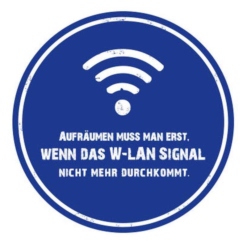 Rockbites Mauspad Rockbites - Mousepad WLAN Signal Rund Blau 101201 von Rockbites