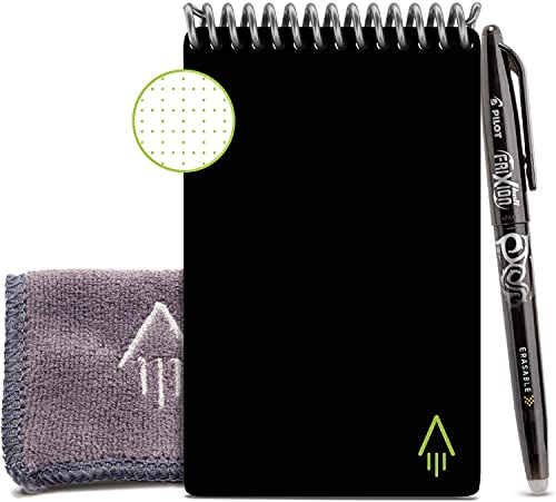 Rocketbook Core Wiederverwendbares Digitales Notizbuch - Executive A6 Schwarz - Elektronischer Notizblock mit Punktraster - Wiederbeschreibbar mit inkl. Pilot Frixion Stift und Mikrofasertuch Rocketbook Core Wiederverwendbares Digitales Notizbuch - Executive A6 Schwarz - Elektronischer Notizblock mit Punktraster - Wiederbeschreibbar mit inkl. Pilot Frixion Stift und Mikrofasertuch von Rocketbook