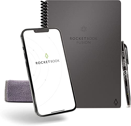 Rocketbook Fusion Planner & Notebook: Wiederverwendbarer intelligenter Planer & Notizbuch | Steigern Sie Ihre Produktivität mit einem digital verbundenen Notizbuchplaner | 7 Seitentypen, Rocketbook Fusion Planner & Notebook: Wiederverwendbarer intelligenter Planer & Notizbuch | Steigern Sie Ihre Produktivität mit einem digital verbundenen Notizbuchplaner | 7 Seitentypen, von Rocketbook
