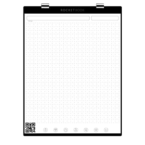 Rocketbook Orbit Briefseiten Pack – intelligenter wiederverwendbarer Notizblock – Punktraster von Rocketbook