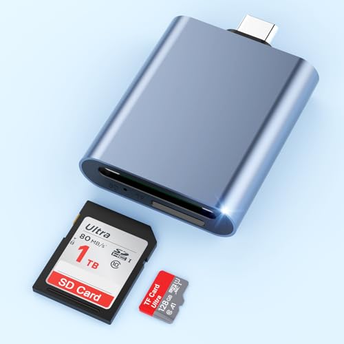 2-in-1 USB-C SD Kartenleser & Micro SD Card Reader Aluminium, USB3.0 5Gbps Typ C SD Adapter Kartenlesegerät SD Karten Adapter Micro SD Kartenleser für iPhone 16 15/Galaxy S24 S23 S22/iPad Pro/iPad Air 2-in-1 USB-C SD Kartenleser & Micro SD Card Reader Aluminium, USB3.0 5Gbps Typ C SD Adapter Kartenlesegerät SD Karten Adapter Micro SD Kartenleser für iPhone 16 15/Galaxy S24 S23 S22/iPad Pro/iPad Air von Rocketek