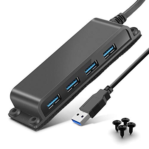 Tragbarer Schreibtisch-Hub mit 4 Anschlüssen, USB 3.0, mit 100 cm langem Kabel für MacBook, Mac Pro/Mini, iMac, XPS, Surface Pro, Notebook-PC, USB-Flash-Laufwerke, mobile HDD, Computer und mehr Tragbarer Schreibtisch-Hub mit 4 Anschlüssen, USB 3.0, mit 100 cm langem Kabel für MacBook, Mac Pro/Mini, iMac, XPS, Surface Pro, Notebook-PC, USB-Flash-Laufwerke, mobile HDD, Computer und mehr von Rocketek
