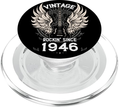Vintage Rockin' Since 1946, 79 Years of Classic Retro Rhythm PopSockets PopGrip für MagSafe Vintage Rockin' Since 1946, 79 Years of Classic Retro Rhythm PopSockets PopGrip für MagSafe von Rockin' Vintage Birthday Vibes for Musicians