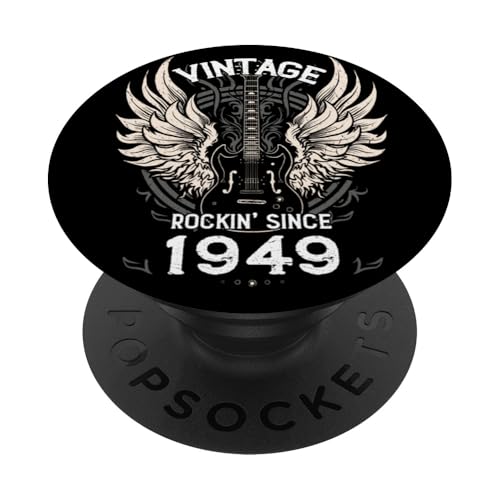 Vintage Rockin' Since 1949, 76 Years of Classic Vibes PopSockets Klebender PopGrip Vintage Rockin' Since 1949, 76 Years of Classic Vibes PopSockets Klebender PopGrip von Rockin' Vintage Birthday Vibes for Musicians