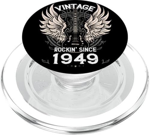 Vintage Rockin' Since 1949, 76 Years of Classic Vibes PopSockets PopGrip für MagSafe von Rockin' Vintage Birthday Vibes for Musicians