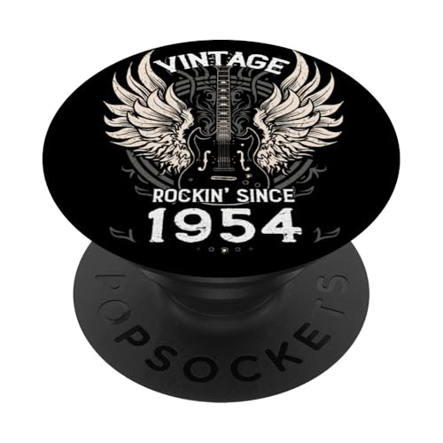 Vintage Rockin' Since 1954, 71 Years of Retro Cool PopSockets Klebender PopGrip von Rockin' Vintage Birthday Vibes for Musicians