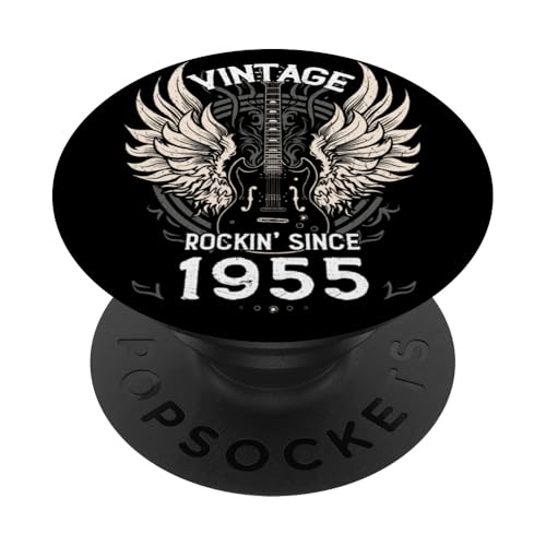 Vintage Rockin' Since 1955, 70 Years of Timeless Rhythm PopSockets Klebender PopGrip Vintage Rockin' Since 1955, 70 Years of Timeless Rhythm PopSockets Klebender PopGrip von Rockin' Vintage Birthday Vibes for Musicians