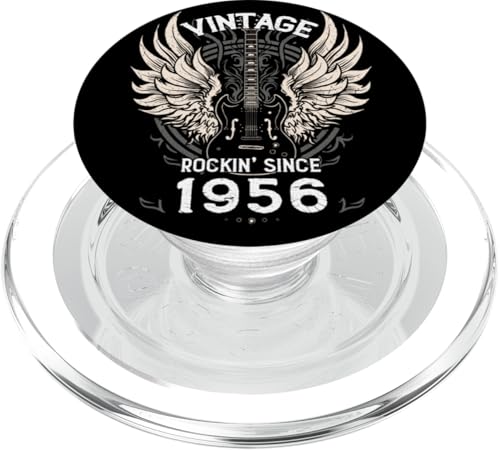 Vintage Rockin' Since 1956, 69 Years of Retro Cool PopSockets PopGrip für MagSafe Vintage Rockin' Since 1956, 69 Years of Retro Cool PopSockets PopGrip für MagSafe von Rockin' Vintage Birthday Vibes for Musicians