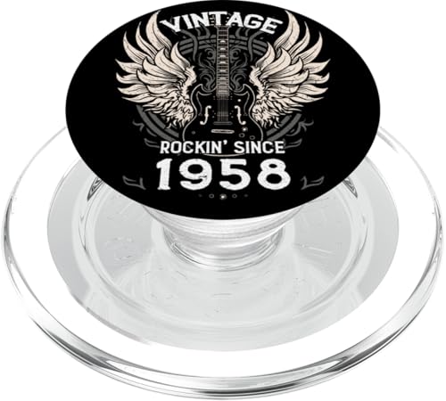 Vintage Rockin' Since 1958, 67 Years of Classic Rhythm PopSockets PopGrip für MagSafe von Rockin' Vintage Birthday Vibes for Musicians