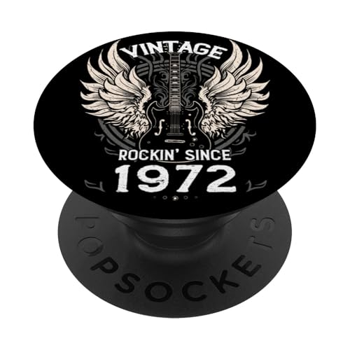 Vintage Rockin' Since 1972 – 53 Years of Pure Music Energy PopSockets Klebender PopGrip von Rockin' Vintage Birthday Vibes for Musicians