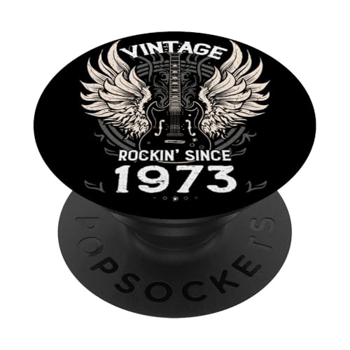 Vintage Rockin' Since 1973 – 52 Years of Timeless Sound PopSockets Klebender PopGrip von Rockin' Vintage Birthday Vibes for Musicians