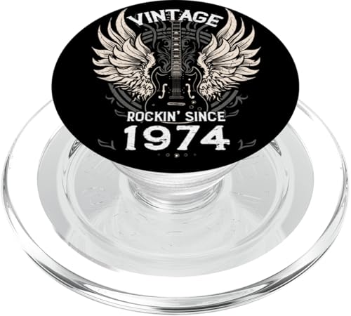 Vintage Rockin' Since 1974 – 51 Years of Bold Tunes PopSockets PopGrip für MagSafe Vintage Rockin' Since 1974 – 51 Years of Bold Tunes PopSockets PopGrip für MagSafe von Rockin' Vintage Birthday Vibes for Musicians