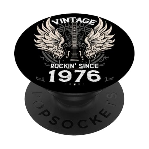 Vintage Rockin' Since 1976, 49 Years of Timeless Vibes PopSockets Klebender PopGrip von Rockin' Vintage Birthday Vibes for Musicians