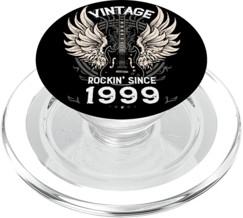 Vintage Rockin' Since 1999 – 26 Years of Rhythm and Attitude PopSockets PopGrip für MagSafe Vintage Rockin' Since 1999 – 26 Years of Rhythm and Attitude PopSockets PopGrip für MagSafe von Rockin' Vintage Birthday Vibes for Musicians