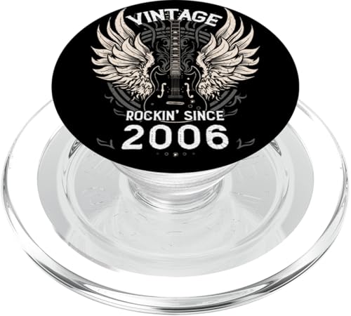 Vintage Rockin' Since 2006 – 19 Years of Pure Sound and Soul PopSockets PopGrip für MagSafe Vintage Rockin' Since 2006 – 19 Years of Pure Sound and Soul PopSockets PopGrip für MagSafe von Rockin' Vintage Birthday Vibes for Musicians