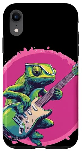 Buntes Chamäleon mit Rockgitarre Kostüm Hülle für iPhone XR Buntes Chamäleon mit Rockgitarre Kostüm Hülle für iPhone XR von Rocking Chameleon