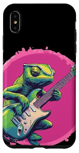 Buntes Chamäleon mit Rockgitarre Kostüm Hülle für iPhone XS Max Buntes Chamäleon mit Rockgitarre Kostüm Hülle für iPhone XS Max von Rocking Chameleon