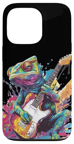 Buntes Reptil mit Gitarre für Chamäleon- und Eidechsenliebhaber Hülle für iPhone 13 Pro Buntes Reptil mit Gitarre für Chamäleon- und Eidechsenliebhaber Hülle für iPhone 13 Pro von Rocking Chameleon