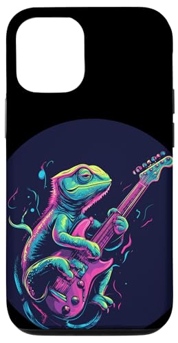 Chamäleon Rockstar mit Gitarre für Musikliebhaber Hülle für iPhone 12/12 Pro Chamäleon Rockstar mit Gitarre für Musikliebhaber Hülle für iPhone 12/12 Pro von Rocking Chameleon