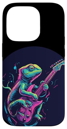 Chamäleon Rockstar mit Gitarre für Musikliebhaber Hülle für iPhone 14 Pro Chamäleon Rockstar mit Gitarre für Musikliebhaber Hülle für iPhone 14 Pro von Rocking Chameleon