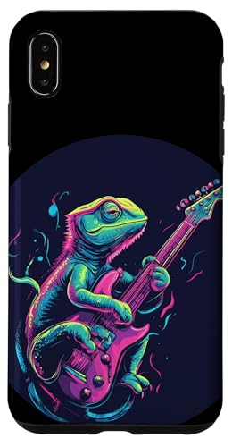 Chamäleon Rockstar mit Gitarre für Musikliebhaber Hülle für iPhone XS Max Chamäleon Rockstar mit Gitarre für Musikliebhaber Hülle für iPhone XS Max von Rocking Chameleon