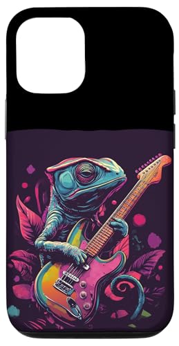 Chamäleon im Konzert mit elektrischen Vibes Hülle für iPhone 12/12 Pro Chamäleon im Konzert mit elektrischen Vibes Hülle für iPhone 12/12 Pro von Rocking Chameleon