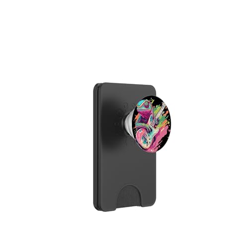 Lebendiges Chamäleon mit coolem E-Gitarrenkostüm PopSockets PopWallet für MagSafe Lebendiges Chamäleon mit coolem E-Gitarrenkostüm PopSockets PopWallet für MagSafe von Rocking Chameleon