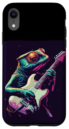 Lustiges Gitarren-Chamäleon-Kostüm für Schaukel-Eidechsenliebhaber Hülle für iPhone XR Lustiges Gitarren-Chamäleon-Kostüm für Schaukel-Eidechsenliebhaber Hülle für iPhone XR von Rocking Chameleon