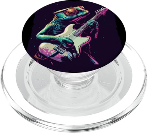 Lustiges Gitarren-Chamäleon-Kostüm für Schaukel-Eidechsenliebhaber PopSockets PopGrip für MagSafe Lustiges Gitarren-Chamäleon-Kostüm für Schaukel-Eidechsenliebhaber PopSockets PopGrip für MagSafe von Rocking Chameleon