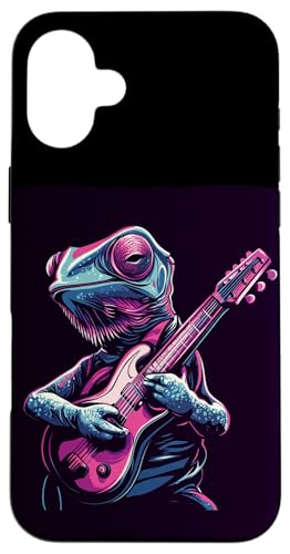 Lustiges Reptil mit E-Gitarre Kostüm für Mann und Frau Hülle für iPhone 16 Plus Lustiges Reptil mit E-Gitarre Kostüm für Mann und Frau Hülle für iPhone 16 Plus von Rocking Chameleon