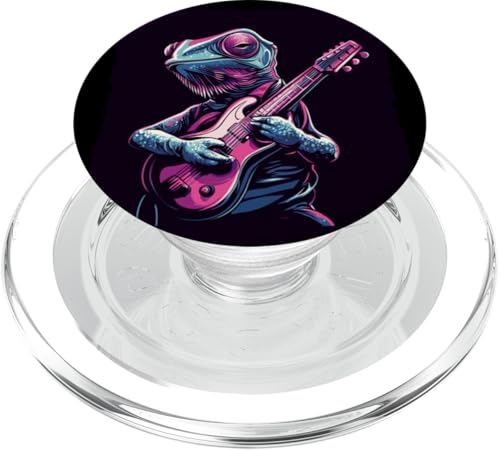 Lustiges Reptil mit E-Gitarre Kostüm für Mann und Frau PopSockets PopGrip für MagSafe Lustiges Reptil mit E-Gitarre Kostüm für Mann und Frau PopSockets PopGrip für MagSafe von Rocking Chameleon