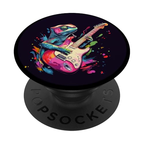 Mehrfarbiges Eidechsen-Kostüm für Chamäleon- und Reptilienliebhaber PopSockets Klebender PopGrip Mehrfarbiges Eidechsen-Kostüm für Chamäleon- und Reptilienliebhaber PopSockets Klebender PopGrip von Rocking Chameleon