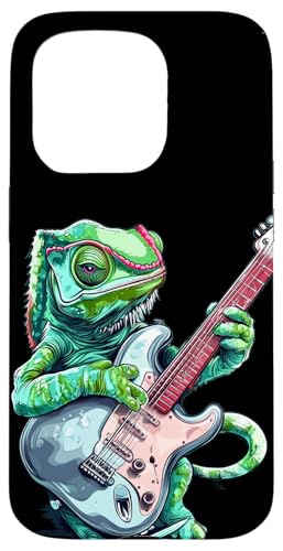 Rocking E-Gitarre Kostüm mit Chamäleon Reptil Hülle für iPhone 15 Pro Rocking E-Gitarre Kostüm mit Chamäleon Reptil Hülle für iPhone 15 Pro von Rocking Chameleon