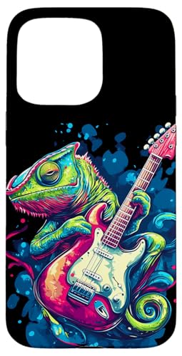Schöne Chamäleon-Farben und tolles Gitarren-Outfit Hülle für iPhone 15 Pro Max Schöne Chamäleon-Farben und tolles Gitarren-Outfit Hülle für iPhone 15 Pro Max von Rocking Chameleon