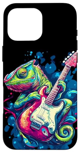 Schöne Chamäleon-Farben und tolles Gitarren-Outfit Hülle für iPhone 16 Pro Max Schöne Chamäleon-Farben und tolles Gitarren-Outfit Hülle für iPhone 16 Pro Max von Rocking Chameleon