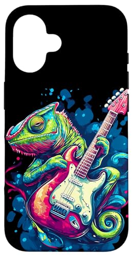 Schöne Chamäleon-Farben und tolles Gitarren-Outfit Hülle für iPhone 16 Schöne Chamäleon-Farben und tolles Gitarren-Outfit Hülle für iPhone 16 von Rocking Chameleon