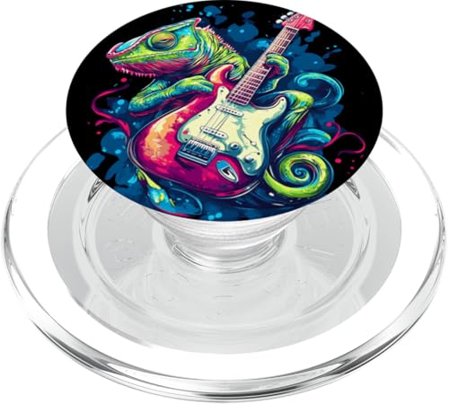 Schöne Chamäleon-Farben und tolles Gitarren-Outfit PopSockets PopGrip für MagSafe Schöne Chamäleon-Farben und tolles Gitarren-Outfit PopSockets PopGrip für MagSafe von Rocking Chameleon