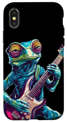 Tolles Chamäleon-Kostüm mit Rockgitarre Hülle für iPhone X/XS Tolles Chamäleon-Kostüm mit Rockgitarre Hülle für iPhone X/XS von Rocking Chameleon