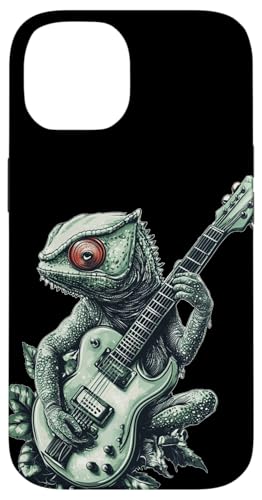 Weißes Chamäleon mit E-Gitarre Kostüm Hülle für iPhone 14 Weißes Chamäleon mit E-Gitarre Kostüm Hülle für iPhone 14 von Rocking Chameleon