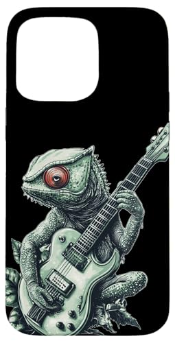 Weißes Chamäleon mit E-Gitarre Kostüm Hülle für iPhone 15 Pro Max Weißes Chamäleon mit E-Gitarre Kostüm Hülle für iPhone 15 Pro Max von Rocking Chameleon