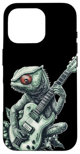 Weißes Chamäleon mit E-Gitarre Kostüm Hülle für iPhone 16 Pro Weißes Chamäleon mit E-Gitarre Kostüm Hülle für iPhone 16 Pro von Rocking Chameleon