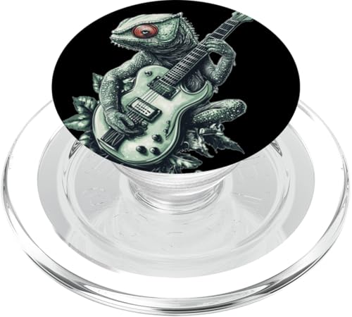 Weißes Chamäleon mit E-Gitarre Kostüm PopSockets PopGrip für MagSafe Weißes Chamäleon mit E-Gitarre Kostüm PopSockets PopGrip für MagSafe von Rocking Chameleon