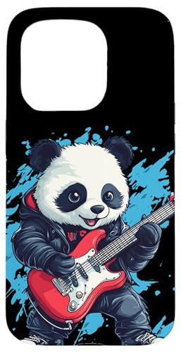 Elektrische Vibes von einem lustigen Panda für Gitarrenliebhaber Hülle für iPhone 15 Pro Elektrische Vibes von einem lustigen Panda für Gitarrenliebhaber Hülle für iPhone 15 Pro von Rocking Panda